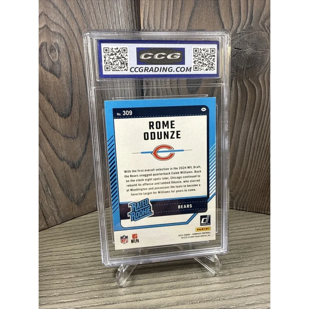 2024 Panini Donruss Football Rome Odunze Rated Rookie Gem Mint 10 Chicago‎ Bears